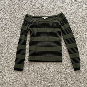 pacsun green and black striped long sleeve!